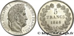 5 francs IIIe type Domard 1848 Strasbourg F.325/18 EBC58