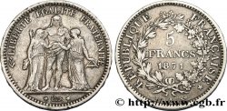 5 francs Hercule, dite “Camélinat” 1871 Paris F.334/4 TB30