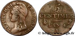 5 centimes Dupré, petit module 1796 Paris F.113/1