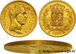 40 francs or Charles X, 2e type, tranche inscrite en relief 1830 Paris F.545/1 TTB40