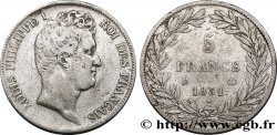5 francs type Tiolier avec le I, tranche en creux 1831 Lyon F.315/17 TB25