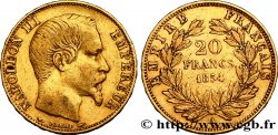 20 francs or Napoléon III, tête nue 1854 Paris F.531/2 TB35