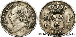 1/4 franc Louis XVIII 1818 Paris F.163/12