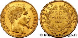 20 francs or Napoléon III, tête nue 1857 Paris F.531/12