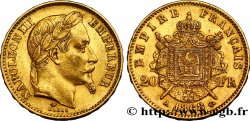 20 francs or Napoléon III, tête laurée 1868 Paris F.532/18
