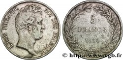 5 francs type Tiolier sans le I, tranche en creux 1830 Paris F.313/1