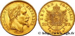 20 francs or Napoléon III, tête laurée, grand BB 1869 Strasbourg F.532/22