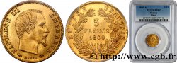 5 francs or Napoléon III, tête nue, grand module 1860 Paris F.501/10