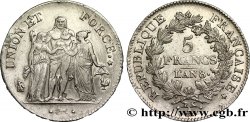5 francs Union et Force, Union serré, avec glands intérieurs et gland extérieur 1800 Paris F.288/126
