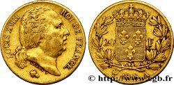 20 francs or Louis XVIII, tête nue 1818 Paris F.519/10 TB35