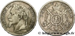 5 francs Napoléon III, tête laurée 1865 Paris F.331/7