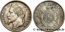 1 franc Napoléon III, tête laurée, grand BB 1867 Strasbourg F.215/8
