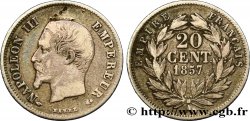 20 centimes Napoléon III, tête nue, petit A 1857 Paris F.148/8