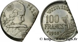 100 francs Cochet cisaillée, chouette 1958  F.450/13 SUP