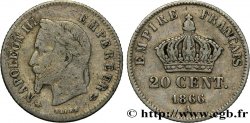 20 centimes III Napoléon tête laurée, petit module 1866 Paris F.149/4
