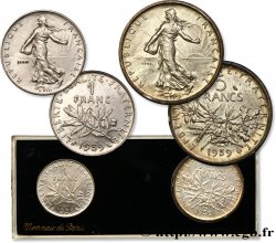 Boîte d essais de 5 francs et de 1 franc Semeuse 1959 Paris F.226/3 SPL