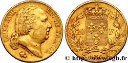20 francs or Louis XVIII, tête nue 1820 Paris F.519/19