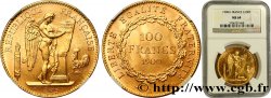 100 francs or Génie, tranche inscrite en relief Dieu protège la France 1900 Paris F.552/13 SC64 NGC