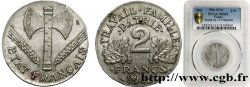 2 francs Francisque, Fautée frappée sur un flan de 1 Franc 1943 F.270/2 var.