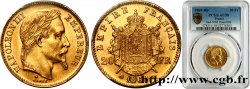 20 francs or Napoléon III, tête laurée, grand BB 1869 Strasbourg F.532/22