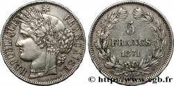 5 francs Cérès, sans légende 1871 Bordeaux F.332/8