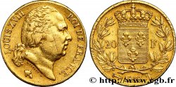 20 francs or Louis XVIII, tête nue 1818 Nantes F.519/13
