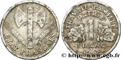 1 franc Francisque, légère, frappe médaille 1943 Paris F.223/3 var.