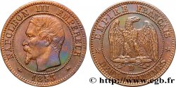 Deux centimes Napoléon III, tête nue, grand D 1853 Lyon F.107/4 SUP58