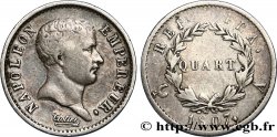 Quart (de franc) Napoléon Empereur, tête de nègre 1807 Paris F.160/1
