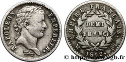 Demi-franc Napoléon Ier tête laurée, Empire français 1812 Marseille F.178/43