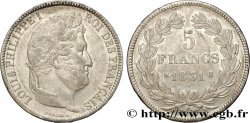 5 francs Ier type Domard, tranche en creux 1831 Toulouse F.319/5 AU55