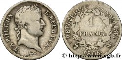 1 franc Napoléon Ier tête laurée, République française 1808 Lille F.204/15