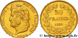 20 francs or Louis-Philippe, Domard 1839 Lille F.527/21 AU50