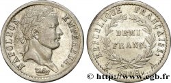 Demi-franc Napoléon Ier tête laurée, République française 1808 Paris F.177/2