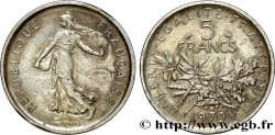 Piéfort argent de 5 francs Semeuse 1970 Paris F.341/2P VZ60