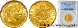 20 francs or Napoléon III, tête laurée 1861 Strasbourg F.532/2 MS61 PCGS