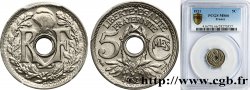 5 centimes Lindauer, petit module 1921 Paris F.122/3
