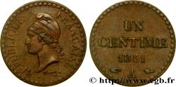 Un centime Dupré, IIe République 1851 Paris F.101/7