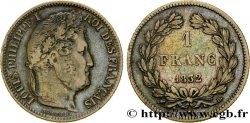 1 franc Louis-Philippe, couronne de chêne 1832 Strasbourg F.210/3