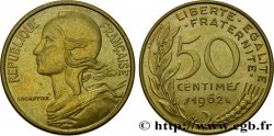 50 centimes Marianne, col à 4 plis 1962 Paris F.197/3
