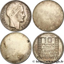 Paire d’Essais unifaces de 10 francs Turin, avers et revers 1929 Paris GEM.173 1 et 2 SPL63