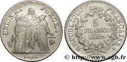 5 francs Union et Force, Union serré, avec glands intérieurs et gland extérieur 1801 Bayonne F.288/161
