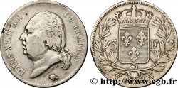 5 francs Louis XVIII, tête nue 1822 Lille F.309/75