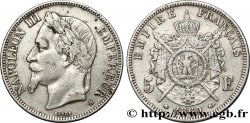 5 francs Napoléon III, tête laurée 1869 Paris F.331/14