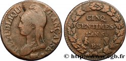 Cinq centimes Dupré, grand module 1797 Strasbourg F.115/12