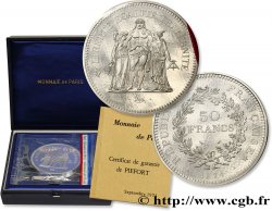 Piéfort argent de 50 francs Hercule  1974 Pessac F.427/2P