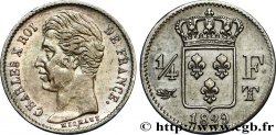1/4 franc Charles X 1829 Nantes F.164/37 AU54