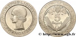 Concours de 5 francs, essai de Vézien, en nickel 1933 Paris GEM.139 1