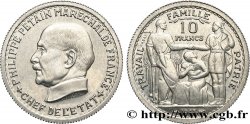 Essai de 10 francs Pétain en aluminium par Bazor/Vézien 1943 Paris GEM.179 1