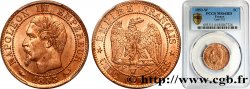 Cinq centimes Napoléon III, tête nue 1853 Lille F.116/7